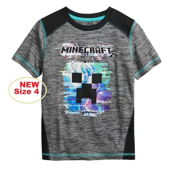 NEW Minecraft Size 4 Creeper short sleeve graphic tee shirt crewneck $10 grad - Picture 1 of 1